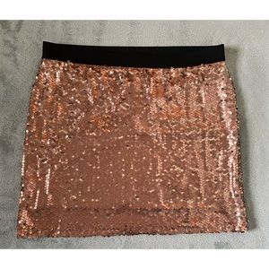 Rose Gold Sequin Skirt - Xhilaration - XL